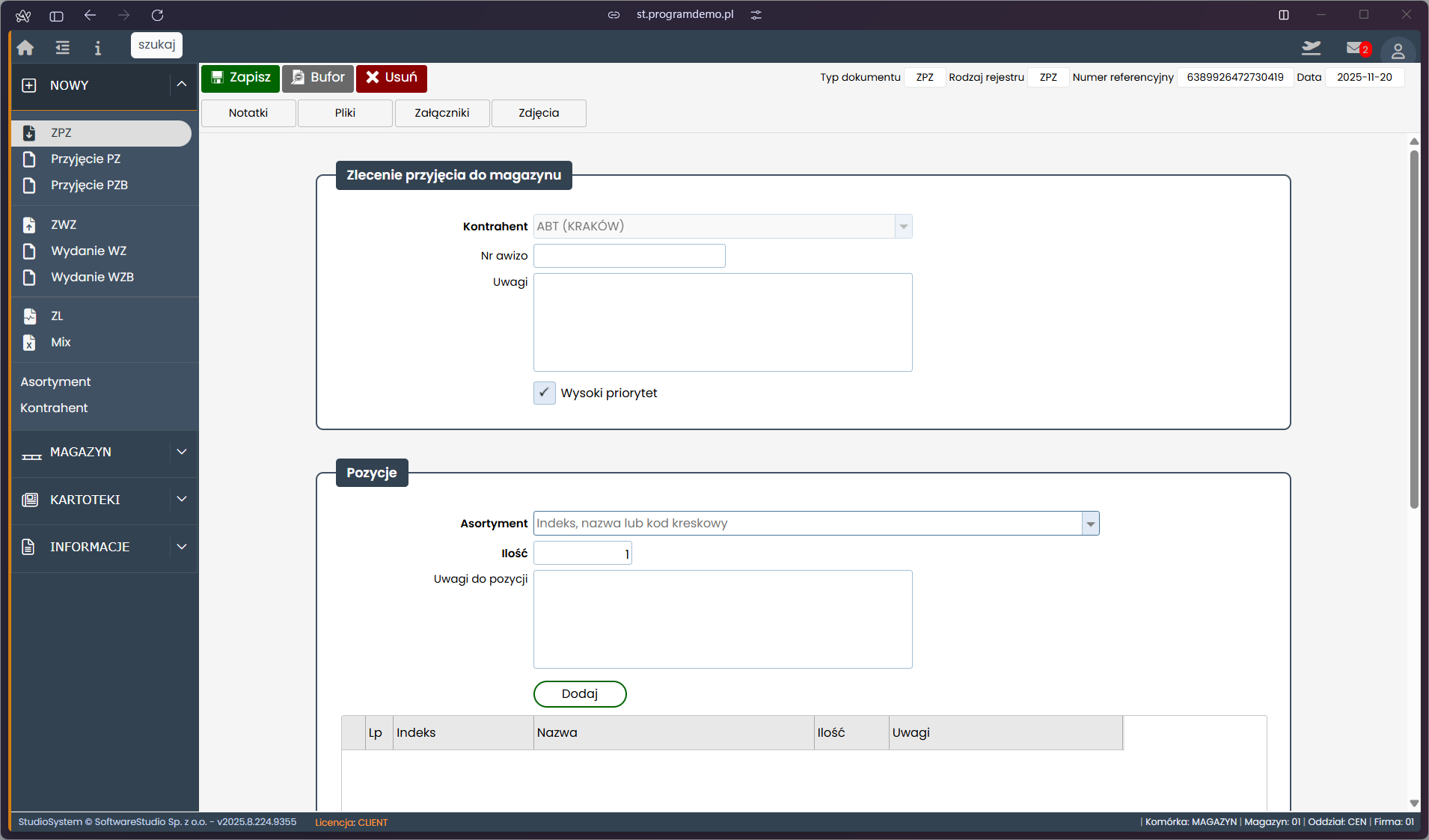 WMS aplikacja magazynowa