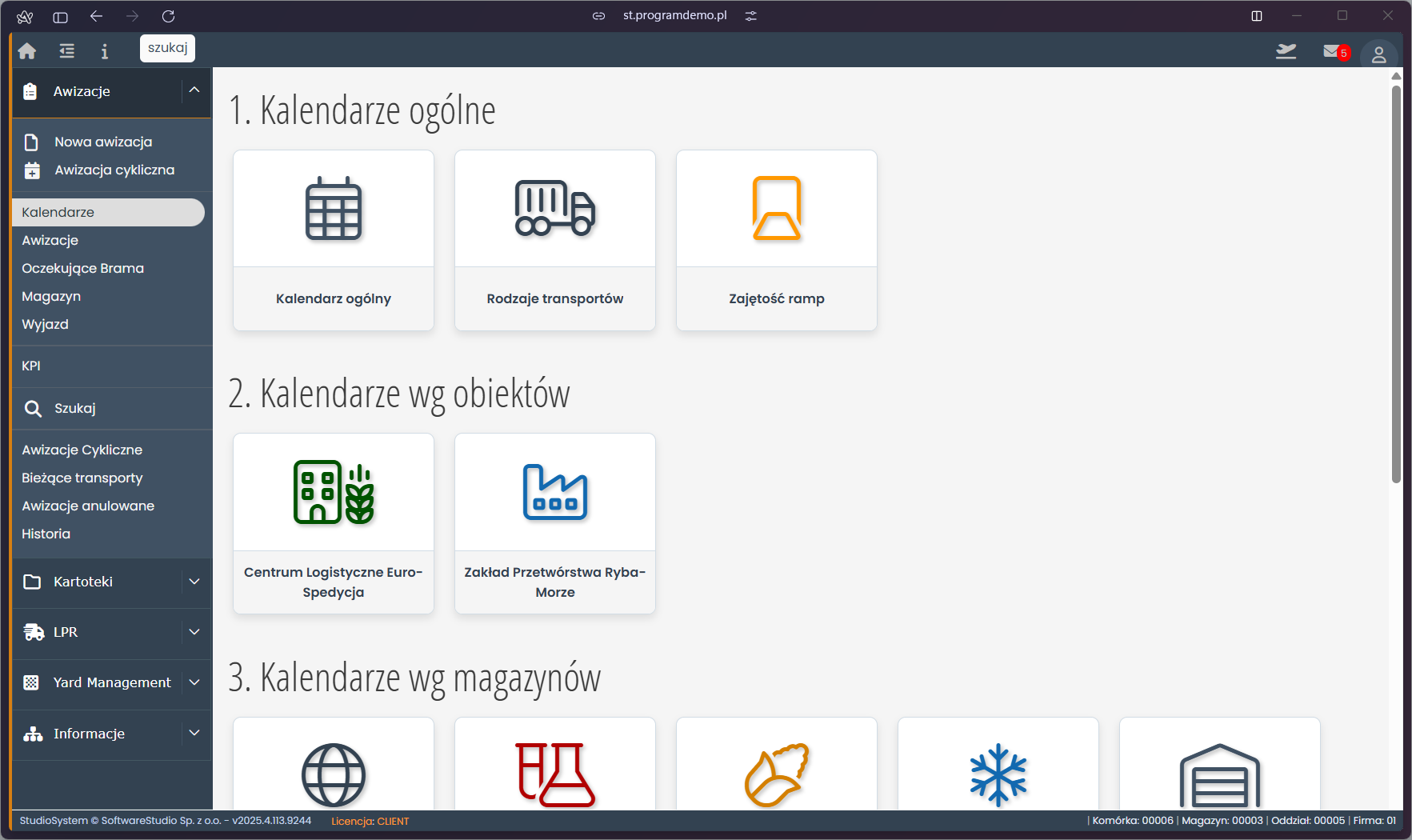 Awizacje dostaw Studio VSS.net